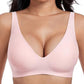 💜 LAST DAY PROMOTION - 50%OFF💜 💕Jelly Wireless Womens Comfortable Wireless Bras Push Up Bralettes Seamless Tshirts Bras Deep V Everyday Bras