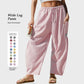 ⏰2026 Summer Hot Sale 50% OFF🌊✨Women's Wide Leg Gingham Striped Plaid Pants🏖️-Casual Barrel Loose Drawstring Pants with Pockets☀️