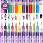 💜 LAST DAY PROMOTION - 50%OFF💜🎨12 Colors Nail Art Pens Set（0.5 mm fine tip）