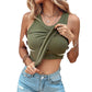 💜 LAST DAY PROMOTION - 50%OFF💜Ribbed Stretchy Tank Top with Shelf Bra