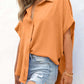 🔥2026 Summer Hot Sale 50% OFF💥Women's Tops Casual V Neck Button Down Shirts Solid Short Sleeve Blouses