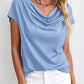 📢📢50% OFF !! ⏰Women's Cowl Neck Cap Sleeve Top