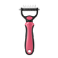🔥Last Day 50% OFF🔥Professional Double-Sided Pet Grooming Rake ✨ Undercoat Deshedding Tool for Dogs & Cats 🐶🐱