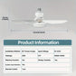 ⏳SUMMER SALE 60% OFF🔥40W LED Ceiling Fan Light – 20.5” Ultra-Quiet with Remote 🎯 | E27 + FREE B22 Adapter 🔌 | For Bedroom 😴, Kitchen 👩‍🍳 & Garage 🛠️ – UK Ready! 🇬🇧