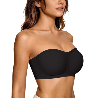 💜 LAST DAY PROMOTION - 50%OFF💜 💞Womens Strapless Wireless Padded Bandeau Bra