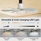 ⏳SUMMER SALE 60% OFF🔥40W LED Ceiling Fan Light – 20.5” Ultra-Quiet with Remote 🎯 | E27 + FREE B22 Adapter 🔌 | For Bedroom 😴, Kitchen 👩‍🍳 & Garage 🛠️ – UK Ready! 🇬🇧