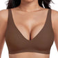 💜 LAST DAY PROMOTION - 50%OFF💜 💕Jelly Wireless Womens Comfortable Wireless Bras Push Up Bralettes Seamless Tshirts Bras Deep V Everyday Bras