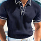 💜 LAST DAY PROMOTION - 50%OFF💜🤍Summer Casual Short Sleeve Polo Shirt – Premium Knit, Contrast Tipping, Breathable🏌️