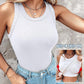💜 LAST DAY PROMOTION - 50%OFF💜Ribbed Stretchy Tank Top with Shelf Bra