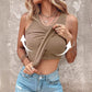 💜 LAST DAY PROMOTION - 50%OFF💜Ribbed Stretchy Tank Top with Shelf Bra