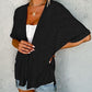 💜 LAST DAY PROMOTION - 50%OFF💜 2026 New Stylish Flowy Short Sleeve Cardigan