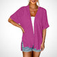 💜 LAST DAY PROMOTION - 50%OFF💜 2026 New Stylish Flowy Short Sleeve Cardigan