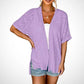 💜 LAST DAY PROMOTION - 50%OFF💜 2026 New Stylish Flowy Short Sleeve Cardigan