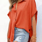 🔥2026 Summer Hot Sale 50% OFF💥Women's Tops Casual V Neck Button Down Shirts Solid Short Sleeve Blouses