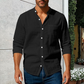 💜 LAST DAY PROMOTION - 50%OFF💜 Men's Linen Long Sleeve Stand Collar Shirt