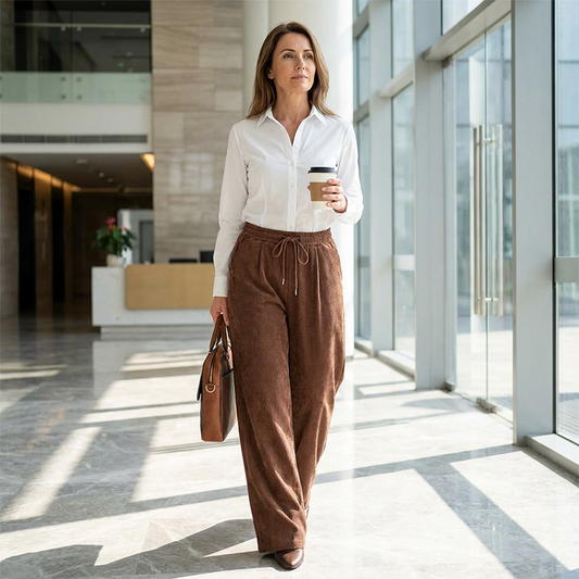 ⌛ Only 3 days left – 50% off everything! ⏰ Casual wide-leg corduroy trousers for women