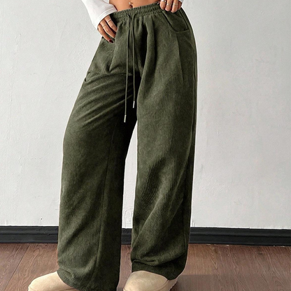 ⌛ Only 3 days left – 50% off everything! ⏰ Casual wide-leg corduroy trousers for women