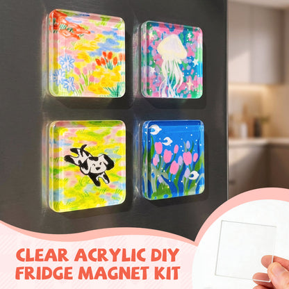 📢📢50% OFF !!!⏰Clear Acrylic DIY Fridge Magnet Kit（1.97in*1.97in）