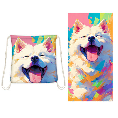 🏖️Summer Hot Sale ⚡50K+ SOLD!🌞🌊2-in-1 Printed Beach Towel Backpack