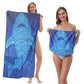 🏖️Summer Hot Sale ⚡50K+ SOLD!🌞🌊2-in-1 Printed Beach Towel Backpack