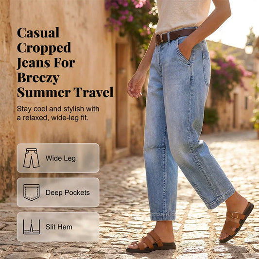 Women's High-Waisted Cropped Jeans