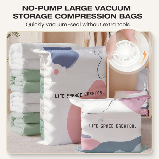 💜LAST DAY - BUY 1 GET 1 FREE💜🏆🇬🇧 UK’s #1 Best💯No‑Pump Vacuum Storage Bags – Press & seal, no pump needed. Saves 80% space, keeps clothes dry & dust‑free. Perfect for bulky bedding & off‑season gear. 🛏️🗄️