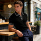 💜 LAST DAY PROMOTION - 50%OFF💜🤍Summer Casual Short Sleeve Polo Shirt – Premium Knit, Contrast Tipping, Breathable🏌️
