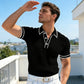 💜 LAST DAY PROMOTION - 50%OFF💜🤍Summer Casual Short Sleeve Polo Shirt – Premium Knit, Contrast Tipping, Breathable🏌️