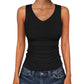 💜 LAST DAY PROMOTION - 50%OFF💜Women's V-Neck Ribbed Knit Tank Top