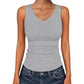 💜 LAST DAY PROMOTION - 50%OFF💜Women's V-Neck Ribbed Knit Tank Top