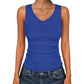 💜 LAST DAY PROMOTION - 50%OFF💜Women's V-Neck Ribbed Knit Tank Top