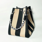 💜 LAST DAY PROMOTION - 50%OFF💜Striped Knit Bucket Bag – Handwoven, Rope Handle, Spacious 👜