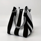 💜 LAST DAY PROMOTION - 50%OFF💜Striped Knit Bucket Bag – Handwoven, Rope Handle, Spacious 👜