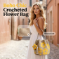 🌻 Handmade crochet bag with floral pattern – lightweight cotton blend, spacious & boho – perfect for summer & beach