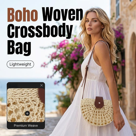 💜 LAST DAY PROMOTION - 50%OFF💜Woven Crossbody Bag – Boho, Handwoven, Adjustable, Lightweight 👜