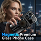 A magnetic tempered glass case designed exclusively for flagship phones—stylish and durable!