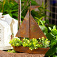 New Spring Collection – Limited Time Offer: Rustic Sailboat Metal Planter