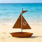 New Spring Collection – Limited Time Offer: Rustic Sailboat Metal Planter