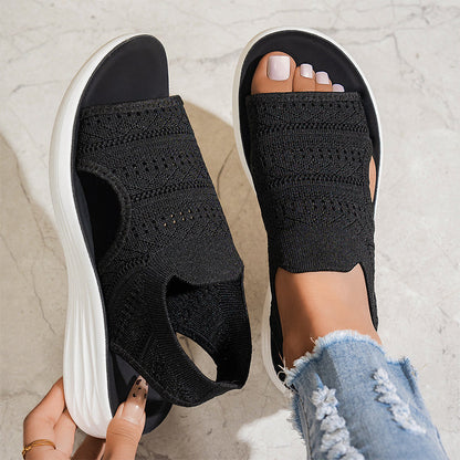 💜 LAST DAY PROMOTION - 50%OFF💜Women's Breathable Knit Platform Sandals