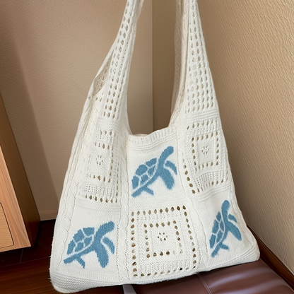 🎁2026 New Arrivals 50% OFF💥Turtle Pattern Crochet Tote Bag
