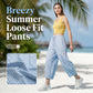 ⏰2026 Summer Hot Sale 50% OFF🌊✨Women's Wide Leg Gingham Striped Plaid Pants🏖️-Casual Barrel Loose Drawstring Pants with Pockets☀️