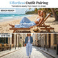 ⏰2026 Summer Hot Sale 50% OFF🌊✨Women's Wide Leg Gingham Striped Plaid Pants🏖️-Casual Barrel Loose Drawstring Pants with Pockets☀️