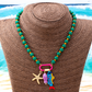 🐚 Ocean-Inspired Beaded Necklace | Eye-Catching Beads · Starfish and Fish Pendants · Stackable · Adds a Touch of Style | Everyday Wear · Vacation Outings