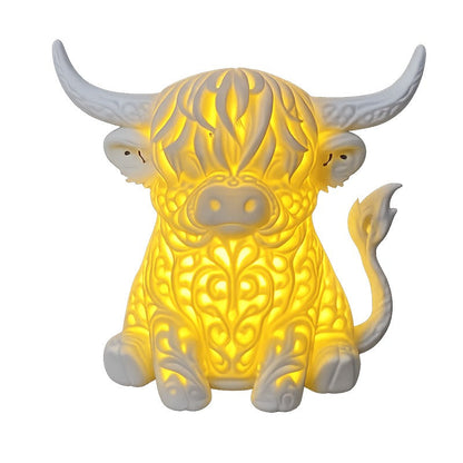 🐮Warm Glow Highland Cow Table Lamp