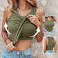 💜 LAST DAY PROMOTION - 50%OFF💜Ribbed Stretchy Tank Top with Shelf Bra