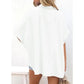 🔥2026 Summer Hot Sale 50% OFF💥Women's Tops Casual V Neck Button Down Shirts Solid Short Sleeve Blouses